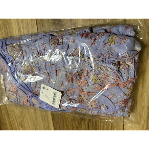 NWT! Free People Tangled Lights Ruffle Pajamas in CornFlower Combo Size Small - Picture 3 of 7